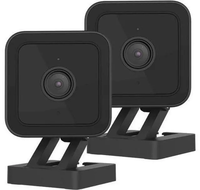 Main image of Cam v3 2 Pack, 1080p Plug-in Smart Security Camera, Color Night Vision, Motion Detection, 2-Way Audio, Compatible with Alexa, Google Assistant, Cloud & SD Card Storage, Indoor/Outdoor, Wired, Black