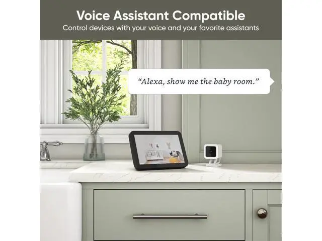 Alt view image 6 of 7 - Cam v3 2 Pack, 1080p Plug-in Smart Security Camera, Color Night Vision, Motion Detection, 2-Way Audio, Compatible with Alexa, Google Assistant, Cloud & SD Card Storage, Indoor/Outdoor, Wired, Black