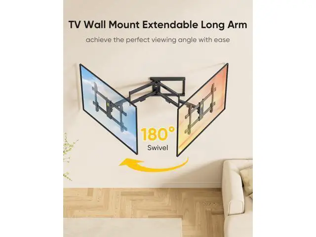 Alt view image 5 of 7 - FORGING MOUNT Long Arm TV Mount for Most 37-75 Inch TVs, 30 Inch Long Extension Arm Corner TV Wall Mount, Full Motion Wall Mount Swivel, Tilt, Articulating VESA 600X400mm,Holds up to 100lbs