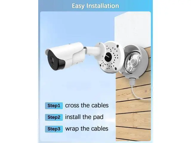 Alt view image 2 of 7 - Security Camera Junction Box Universal Bullet Security Camera Mount Bracket, IP66 Waterproof Junction Box for IP Camera