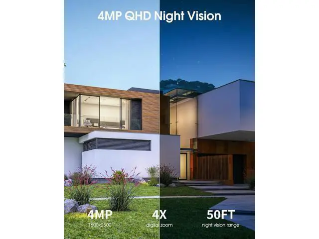 Alt view image 5 of 7 - Solar Security Cameras Wireless Outdoor, 4MP 360° View Battery Powered Outdoor Camera, Night Vision with Spotlight, 2-Way Audio, PIR Motion Sensor, 2.4G/5G Dual Band WiFi (2 Pack)