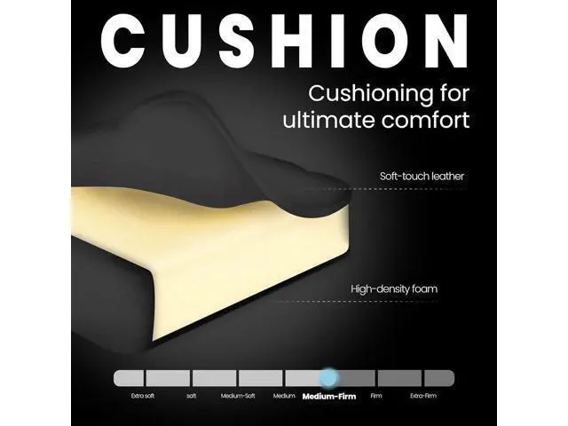 Alt view image 7 of 7 - N-GEN GAMING Video Ergonomic Chair with Footrest Lumbar Support for Home Office High Back Recliner Height Adjustable Ergonomic Comfy Leather Computer Desk Chair (Black)