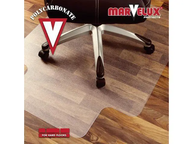 Alt view image 7 of 7 - Marvelux Heavy Duty Polycarbonate Office Chair Mat for Hardwood Floors 36" x 48" | Transparent Hard Floor Protector with Lip | Pack of 2