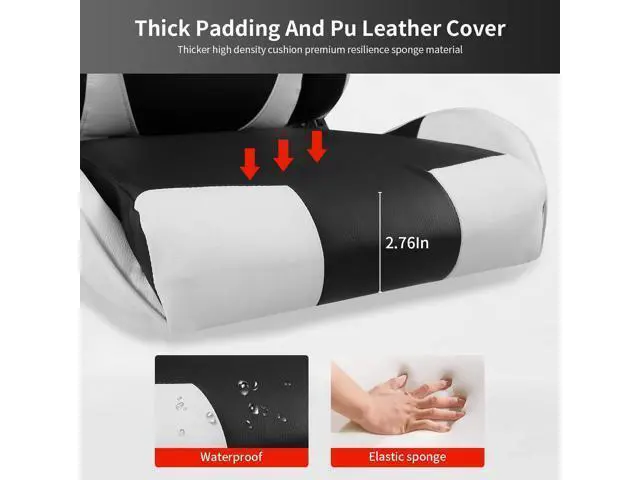 Alt view image 5 of 7 - Ergonomic Chair Office Chair Desk Chair with Lumbar Support Headrest Armrest Task Rolling Swivel Ergonomic E-Sports Adjustable PC Ergonomic Chair (White)