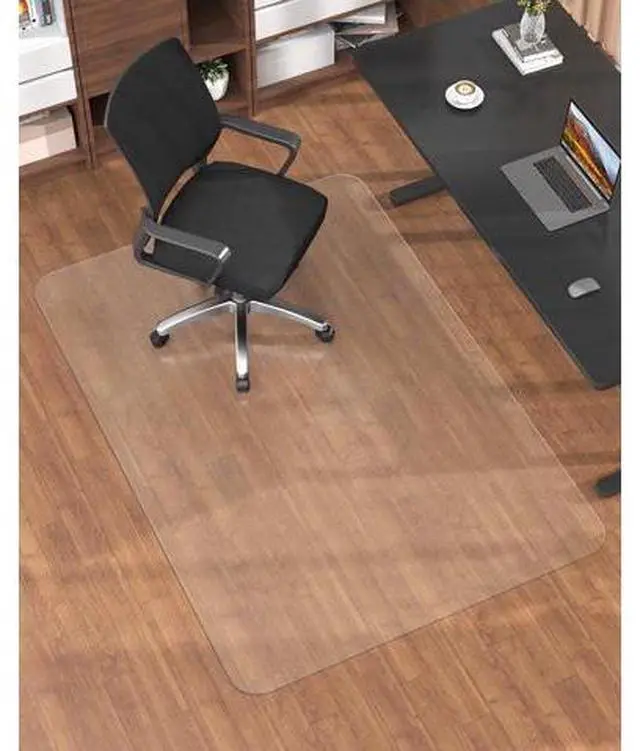 Main image of Blvornl Frosted Clear Chair Mat for Hardwood Floor, 32.3"*53" Hard Material Office Chair Mat, Memory Plastic Computer Chair Pad for Rolling Chairs, Desk Floor Rug for Office and Home