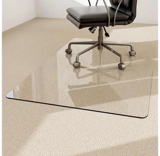 Main image of 36" x 46" Chair Mat for Carpet - Office Chair Mat - Tempered Glass Floor Mat for Home/Office/Carpet Clear Computer Floor Mat - with 4 Anti-Slip Pads