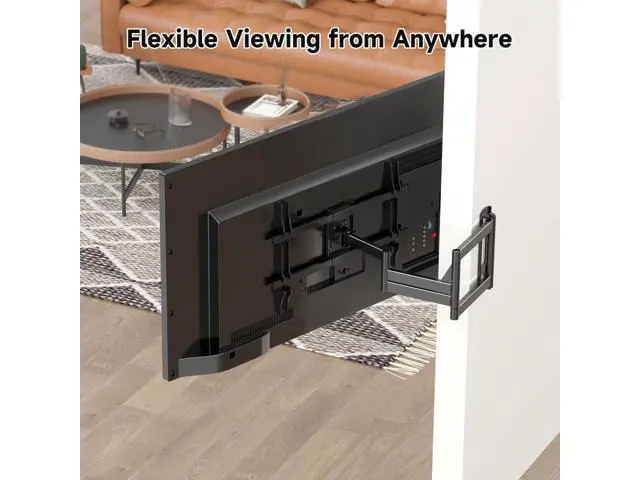 Alt view image 3 of 7 - Suptek 40" Full Motion TV Mount for 32-82" TVs, 132 lbs max, VESA 600x400mm. Swivel, tilt & Corner fit. Heavy Duty for LED/OLED/QLED. Model MA1078L