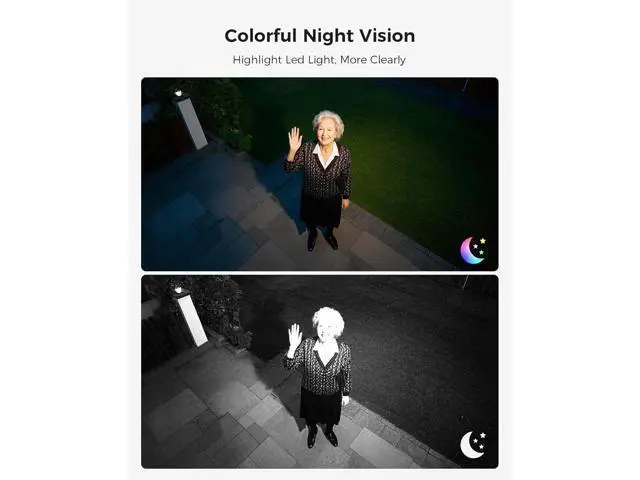 Alt view image 6 of 7 - Hiseeu Security Cameras Wireless Outdoor, WiFi Pro 5G/2.4G Cameras for Home Security, Solar Powered, Motion Detection, 2-Way Talk, Color Night Vision, Compatible with Alexa, 64G SD Card Storage