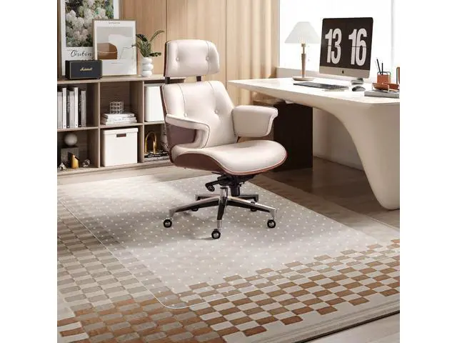 Alt view image 5 of 7 - Office Chair Mat for Carpet, 72" x 46" Low Pile Carpet Protector Mat for Office Chair, Under Desk Office Mats for Rolling Chairs, Easy Glide, Rectangle