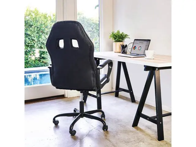 Alt view image 7 of 7 - BestOffice Office Chair PC Ergonomic Chair Cheap Desk Chair Ergonomic PU Leather Executive Computer Chair Lumbar Support for Women, Men (Black)