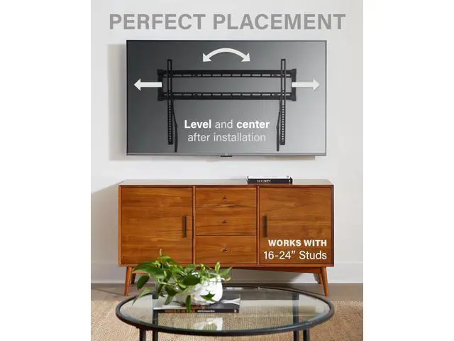 Alt view image 7 of 7 - SANUS Low Profile TV Wall Mount for 40" to 80" TVs - Universal Fixed Wall Mount TV Bracket, Slim 1 Profile - 3 Step Easy Install w/Included Hardware - UL Certified