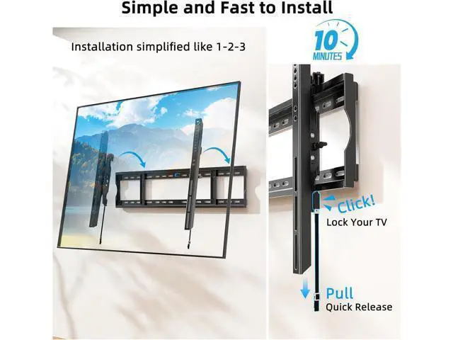 Alt view image 5 of 7 - HOME VISION Heavy Duty TV Wall Mount for Large TVs 60-120 Inch, Tilting TV Wall Mount, Max VESA 900x600, Holds up to 220lb, Fits 16/18/24/32 Inch Studs