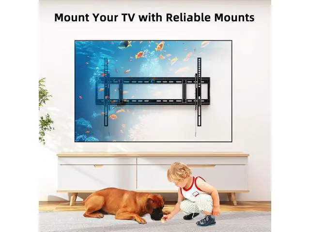 Alt view image 6 of 7 - HOME VISION Heavy Duty TV Wall Mount for Large TVs 60-120 Inch, Tilting TV Wall Mount, Max VESA 900x600, Holds up to 220lb, Fits 16/18/24/32 Inch Studs
