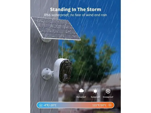 Alt view image 5 of 7 - Security Cameras Wireless Outdoor, Solar Battery Powered 2k Color Night Vision, AI Motion Detection, IP66 Weatherproof, 2-Way Talk, SD/Cloud Storage, 2.4Ghz WiFi Cameras for Home Security (2 Pack)