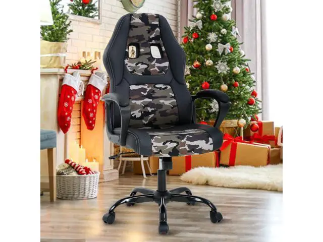 Main image of Computer Chair Ergonomic Desk Chair, Racing Ergonomic Chair with Armrest &Height Adjustable, High Back Computer E-Sports Chair, Task Swivel Executive Seat PU Leather Chair for Home Office (Camo)