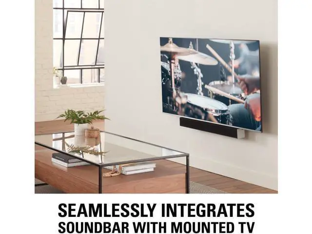 Alt view image 2 of 7 - Sanus Soundbar Mount For TV Mount Bracket - Height & Depth Adjust, Moves In-Sync With TV, Supports Sound Bars Up To 20 lbs - SASB1-B1
