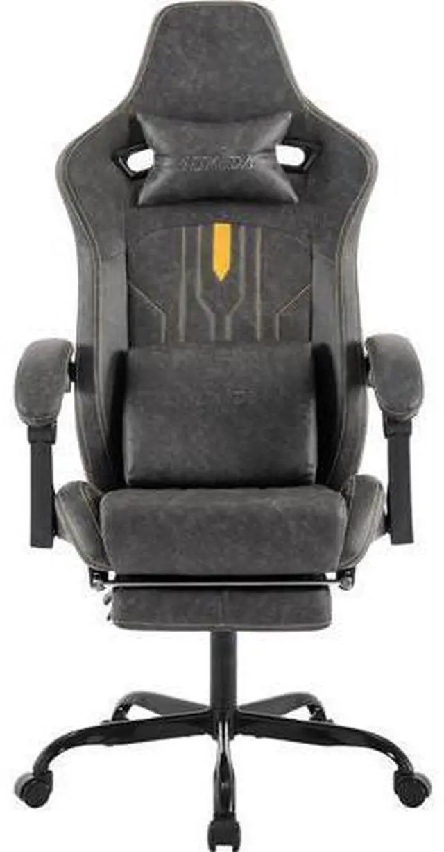 Main image of Ergonomic Chair with Footrest Ergonomic Computer Chair Massage Lumbar Cushion, Racing Video Ergonomic Chair Adjustable Rocker Recliner Executive Office Desk Chair Pu Leather for Adults