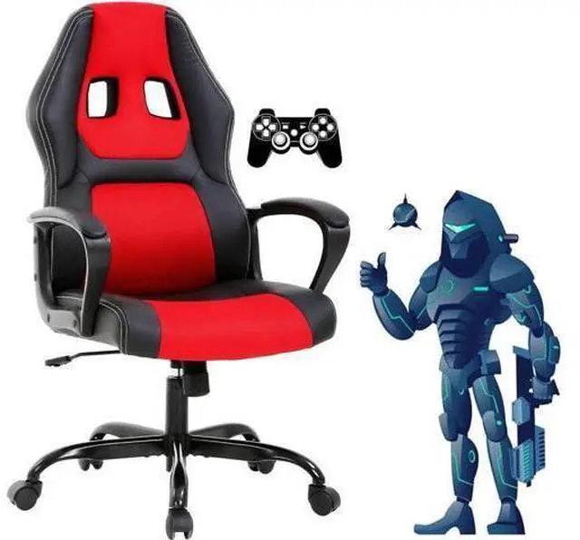 Main image of Ergonomic Chair Office Chair Ergonomic Video Ergonomic Chairs Adjustable Reclining Computer Chair with Lumbar Support Armrest Headrest Task Rolling Swivel Chair Ergonomic Chair for Adult Teen, Red
