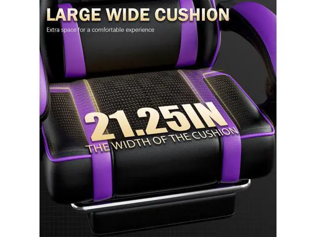 Alt view image 4 of 7 - Ergonomic Chair, Computer Chair with Footrest and Lumbar Support, Ergonomic Video Ergonomic Chair with Headrest, Height Adjustable Ergonomic Chair Office Desk Chair, Purple