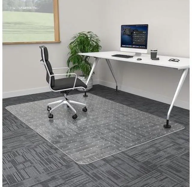 Main image of Extra Large Office Chair Mat for Carpet, 46" x 72" Clear Desk Chair Mat for Low Pile Carpeted Floors- Easy Glide Plastic Floor Mat for Office Chair on Carpet