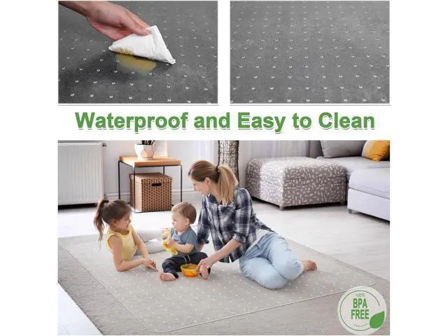 Alt view image 7 of 7 - Extra Large Office Chair Mat for Carpet, 46" x 72" Clear Desk Chair Mat for Low Pile Carpeted Floors- Easy Glide Plastic Floor Mat for Office Chair on Carpet
