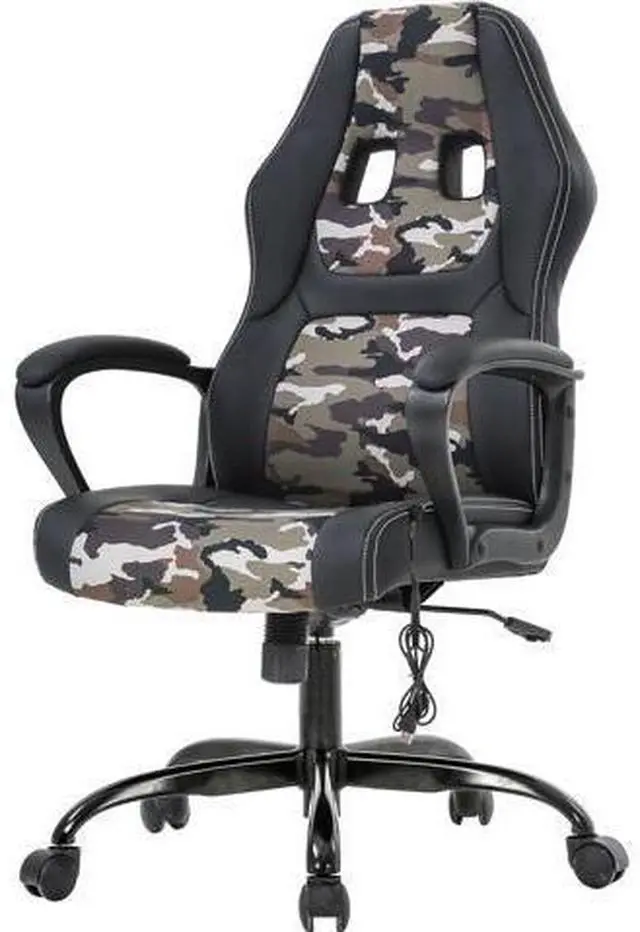 Main image of PayLessHere Ergonomic Chair Ergonomic Office Chair Computer Chair with Lumbar Support Ergonomic Pu Leather Adjustable Height Executive Chair for Women Men and Adults (Massage, Camo)