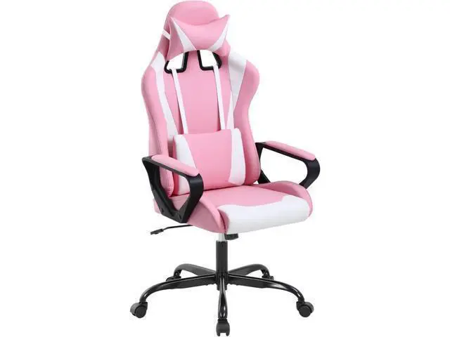 Alt view image 6 of 6 - Pink Ergonomic Chair, Ergonomic High Back Video Ergonomic Chair Racing Style with Lumbar Support, Headrest & Arms Ergonomic Chair for Adult Kids Heavy Duty Swivel Computer Chair for Office