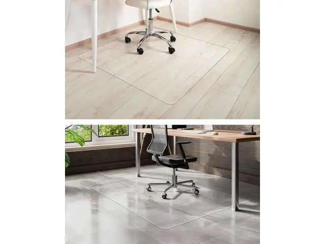 Alt view image 5 of 7 - YSAGi Office Chair Mat for Hardwood Floor48"X48" Non-Slip Computer Chair MatDesk Floor MatEasy Glide Office Floor Mats for Rolling Chairs Clear Floor Mat for Office Home Chair