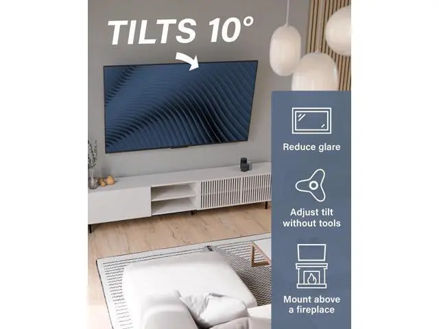 Alt view image 3 of 7 - SANUS Tilting TV Wall Mount Bracket for 37" to 80" Displays up to 130lbs- Universal Low Profile Design w/ 10 Degree Tilt - Premium TV Mount Perfect for OLED & QLED