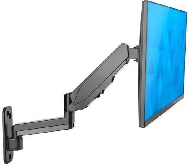 Main image of Mount-It! Monitor Wall Mount with Full Motion Gas Spring Arm | Height Adjustable Bracket for Flat Panel Screens Up to 32" | Fits VESA 75 and 100, 17.6 Lbs Capacity, Black