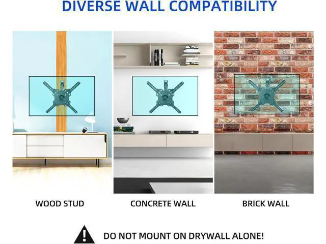 Alt view image 5 of 6 - Vertical Swivel TV Wall Mount for Most 32-50 inch, Long Arm Rotate to Portrait TV Corner Bracket, Support Full Motion 360 Degree, Max VESA 400x400mm Up to 57lbs DY3255