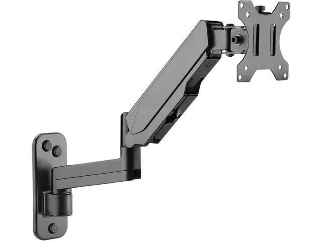 Alt view image 2 of 7 - Mount-It! Monitor Wall Mount with Full Motion Gas Spring Arm | Height Adjustable Bracket for Flat Panel Screens Up to 32" | Fits VESA 75 and 100, 17.6 Lbs Capacity, Black