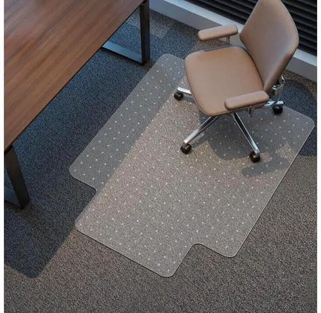 Main image of Kuyal Office Chair Mat for Carpet, 45x53 Clear Heavy Duty Computer Chair Mat with Lip, Under Desk Protector Carpeted Floors Mat, Easy Chair Movement,Ship Flat
