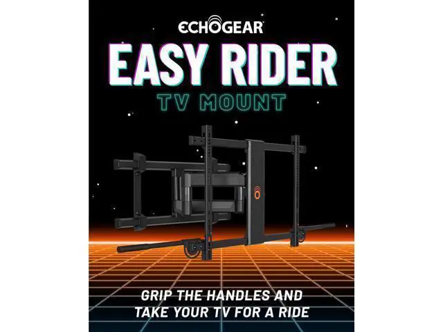 Alt view image 2 of 7 - ECHOGEAR XL TV Wall Mount for Screens Up to 90" - Full Motion TV Bracket w/Handles to Extend, Swivel & Tilt Screen for No Fingerprints - Easy DIY w/Included Hardware - Perfect for QLED & OLED TVs