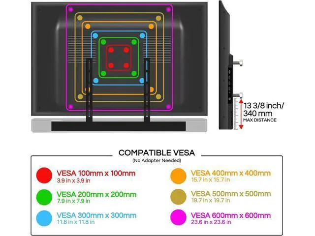 Alt view image 3 of 7 - Sound Bass Universal Under TV Mount, Compatible with Bose Smart Soundbar 300 500 550 600 700 900, Ultra, TV Speaker, SoundTouch 300, Invisible Once Fitted, Easy Way to Mount Your Sound Bar Black