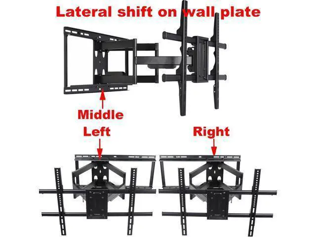 Alt view image 2 of 7 - VideoSecu 24 inch Extension Full Motion Swivel Articulating TV Wall Mount Bracket for Most 40"-90" LED LCD OLED UHD Plasma Flat Screen TV with VESA 684x400,600x400,400x400,200x200mm MW480B BCL