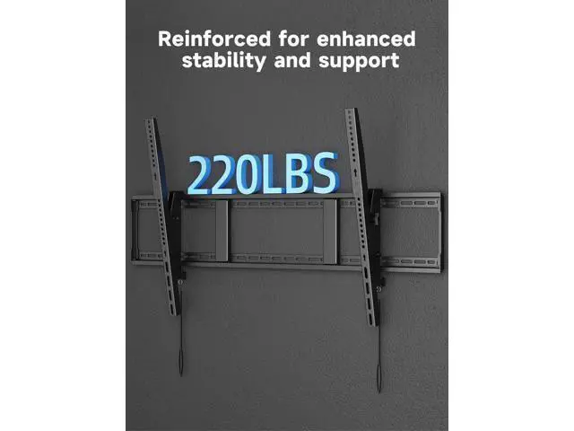Alt view image 3 of 7 - Suptek Heavy Duty Tilted TV Wall Mount for 60-120" TVs 220Lbs, Fits 3 Studs of 16" and 2 Studs of 18" or 24", VESA 1100x600mm, Low Profile for LED/OLED/LCD, MT11
