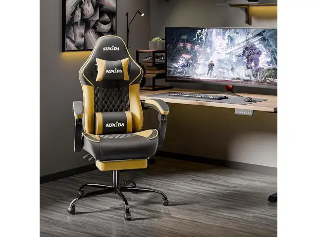 Alt view image 2 of 7 - Ergonomic Video Ergonomic Chairs Gaming Computer Chair Ergonomic Chairs for Adults Massage Lumbar Support Swivel Height Adjustable Headrest Backrest