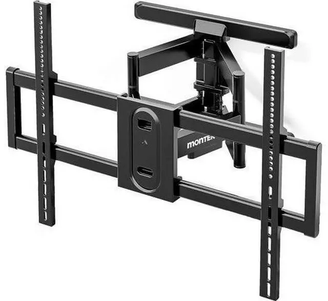 Main image of monTEK Heavy Duty Full Motion TV Wall Mount for 43100 Inch TVs Pre-Assembled Bracket with Tool-Free Tilt Swivel & Extension Max VESA 800x600, 150lbs 4X Strength Tested Fits 16/18 Inch Studs