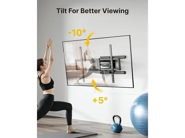 Alt view image 7 of 7 - monTEK Heavy Duty Full Motion TV Wall Mount for 43100 Inch TVs Pre-Assembled Bracket with Tool-Free Tilt Swivel & Extension Max VESA 800x600, 150lbs 4X Strength Tested Fits 16/18 Inch Studs