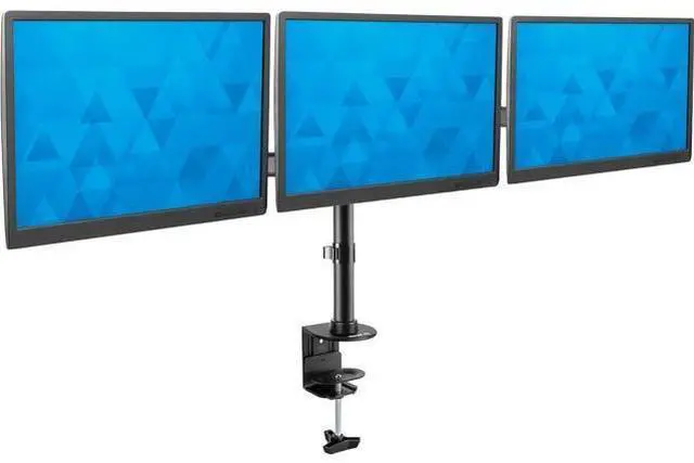 Main image of Mount-It! Triple Monitor Mount 3 Screen Desk Stand for LCD Computer Monitors for 19 20 22 23 24 27 Inch Monitors VESA 75 and 100 Compatible Full Motion, 54 lbs Capacity (MI-1753),Black