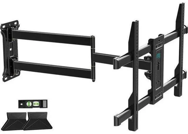 Main image of Pre-Assembled Corner TV Wall Mount for 32-80" TVs, Full Motion with Smooth Gliding Extension, 30" Long Arm, Single Stud Installation Holds 100lbs, Max VESA 600x400mm