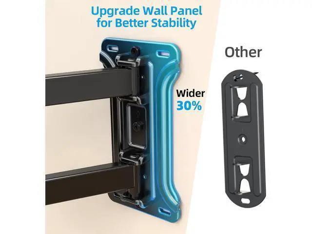 Alt view image 5 of 7 - Pre-Assembled Corner TV Wall Mount for 32-80" TVs, Full Motion with Smooth Gliding Extension, 30" Long Arm, Single Stud Installation Holds 100lbs, Max VESA 600x400mm