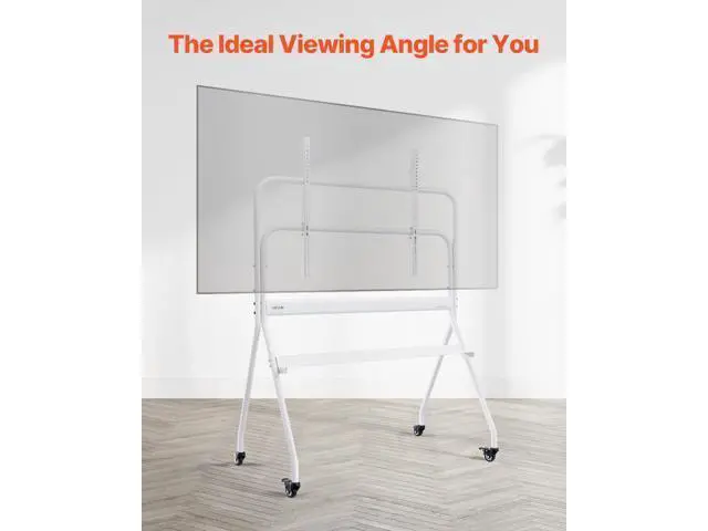 Alt view image 5 of 7 - VEVOR Rolling TV Stand, Mobile TV Cart for 35-100 Inch LED/LCD/OLED Flat/Curved TVs, Portable Monitor Stand with Wheels Hold up to 198 lbs for Living Room, Bedroom, Office, Outdoor, Max VESA 800x600mm