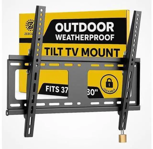 Main image of ZeboZap ZZTVT8064 Outdoor TVmount Weatherproof Holds Upto 80 Inch TV on Vinyl Siding, Stucco, Brick & Stone | Holds 154lbs
