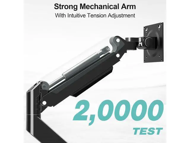 Alt view image 5 of 7 - MOUNT PRO Heavy Duty Monitor Arm for 49 inch Ultrawide Screen up to 44 lbs, Single Desk Computer Mount Curved Monitor Stand for Samsung Odyssey G9, Adjustable Gas Spring VESA Mount 75x75 100x100