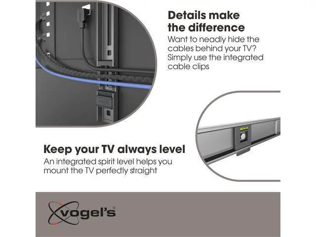 Alt view image 6 of 7 - Vogel's TVM 5405 Extremely Flat TV Wall Bracket for 32-77 inch TVs, Max. 165 lbs, TV Bracket max. VESA 400x400, Universally Compatible, Distance to The Wall only 0.59 inch