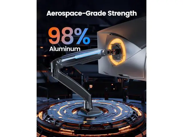 Alt view image 4 of 7 - ErGear 13 to 49 inches Single Monitor Mount for Ultrawide Screens,Holds 26.5lbs,Heavy Duty Single Monitor Arm,Single Monitor Stand with Swivel,Tilt,Rotation for Home and Office,VESA 75/100mm