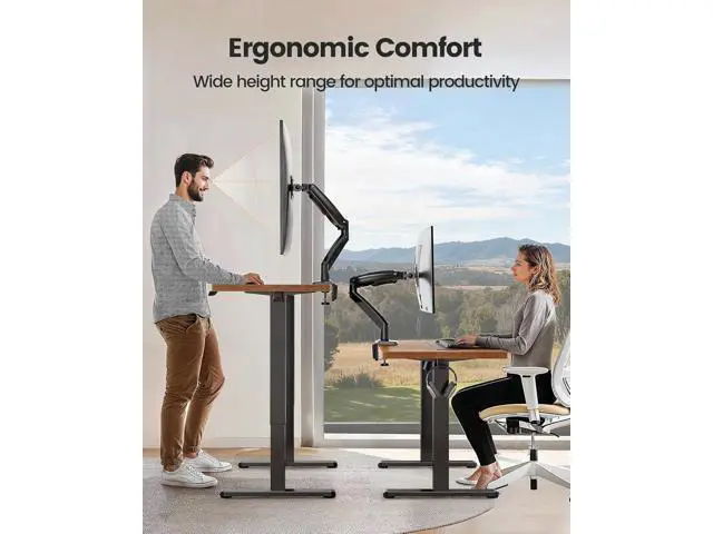 Alt view image 5 of 7 - ErGear 13 to 49 inches Single Monitor Mount for Ultrawide Screens,Holds 26.5lbs,Heavy Duty Single Monitor Arm,Single Monitor Stand with Swivel,Tilt,Rotation for Home and Office,VESA 75/100mm
