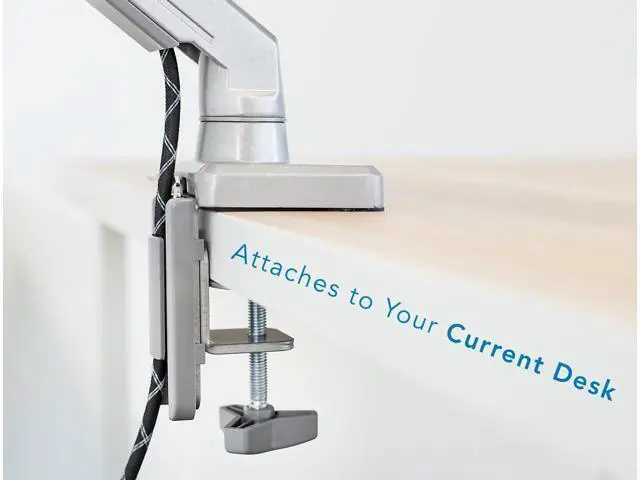 Alt view image 4 of 6 - Mount-It! Single Monitor Arm Desk Mount, Mechanical Spring Height Adjustable Monitor Stand for 1332 Inch Screens up to 17.6 lbs, VESA 75x75 & 100x100, C-Clamp & Grommet